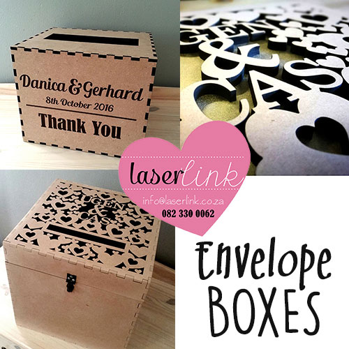 Personalized wooden envelope boxes