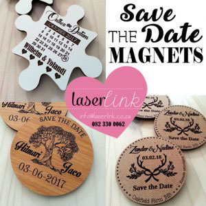 wooden save the date magnets